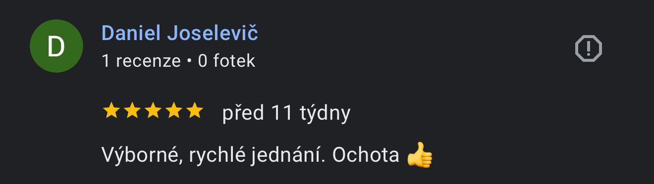 Recenze zákazníka