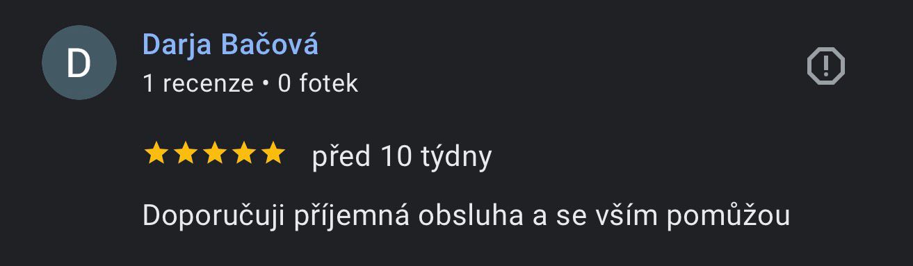 Recenze zákazníka