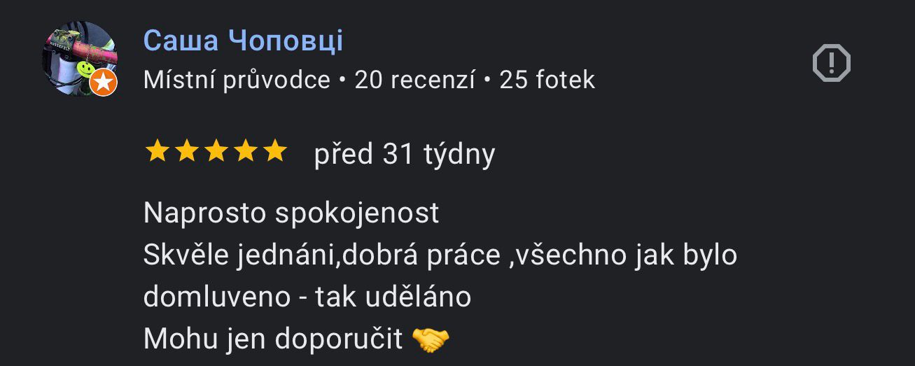 Recenze zákazníka