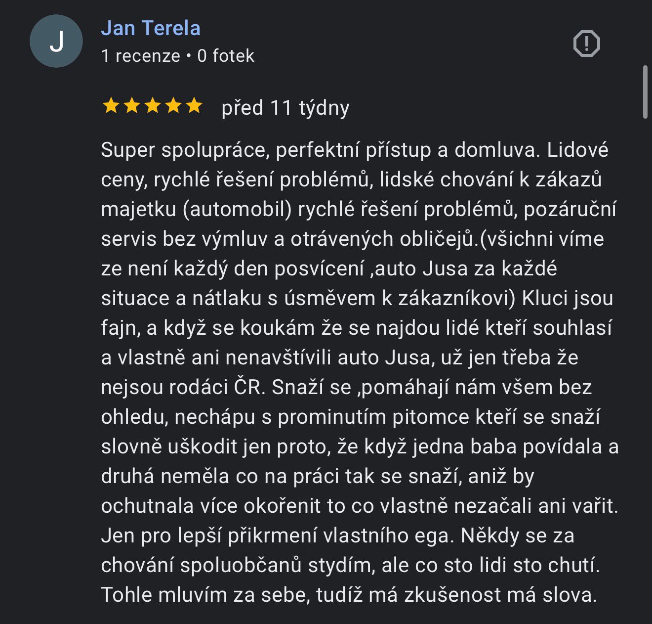 Recenze zákazníka
