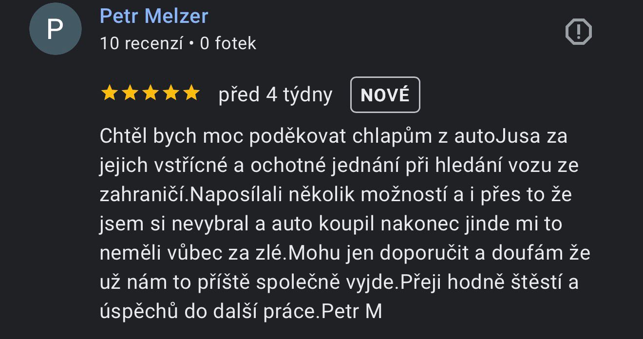 Recenze zákazníka